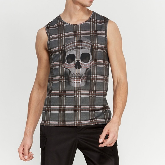 Alexander McQueen Other - Alexander McQueen Sleeveless Skull Plaid Top Tunic